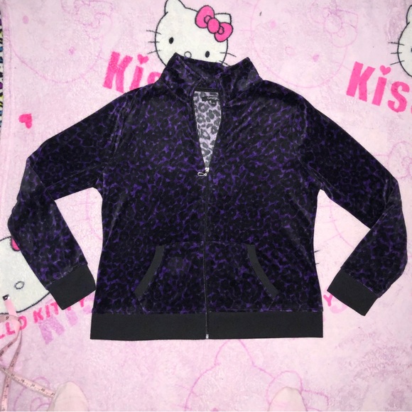 George Tops - y2k velour zip sweatshirt